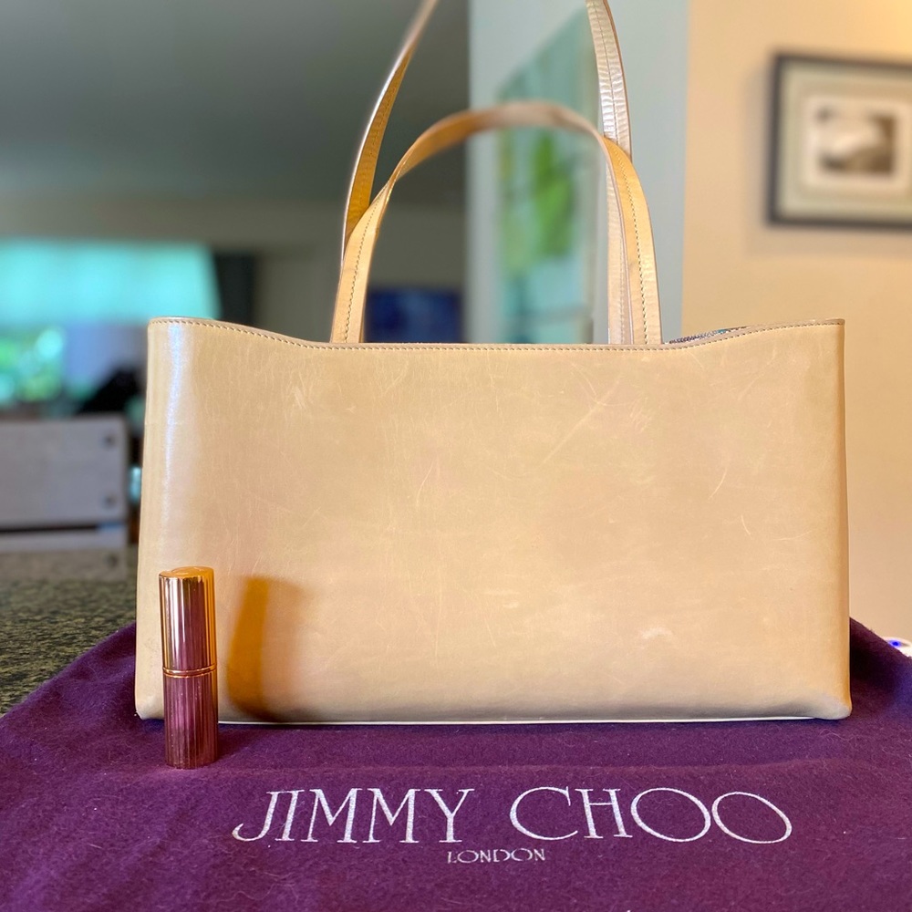 Jimmy Choo leather handbag w/clutch